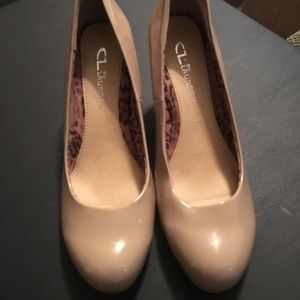 High heeled shoes